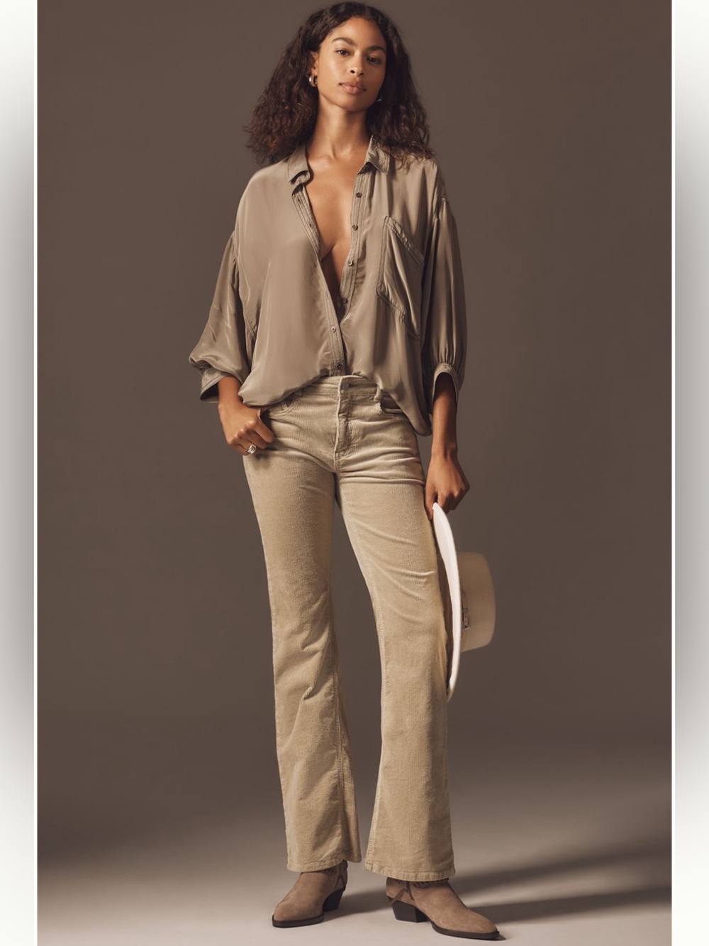 Anthropologie Pilcro Low-Rise Corduroy Flare Jeans